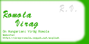 romola virag business card