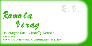 romola virag business card